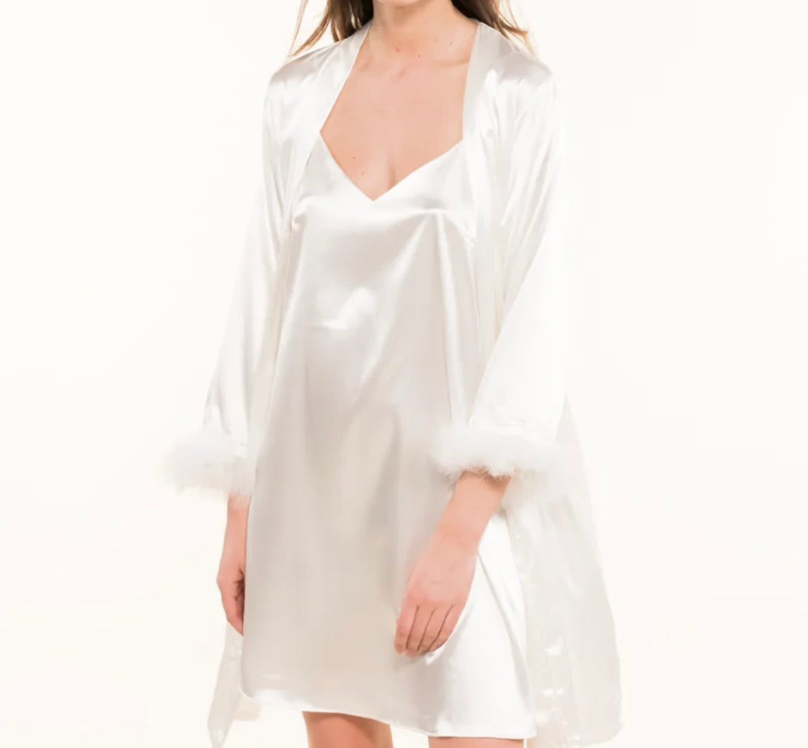 Peignoir + Nuisette, blanc